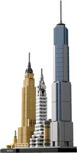 LEGO Architecture New York City 21028, Build It Yourself New York Skyline  Model Kit for Adults and Kids (598 Pieces)