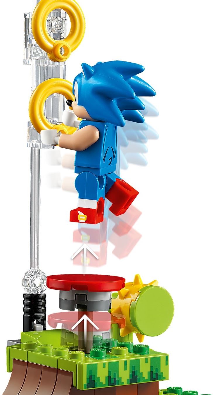 Jogo Pop Green Hill Zone Model Building Set, Block Bricks Kits