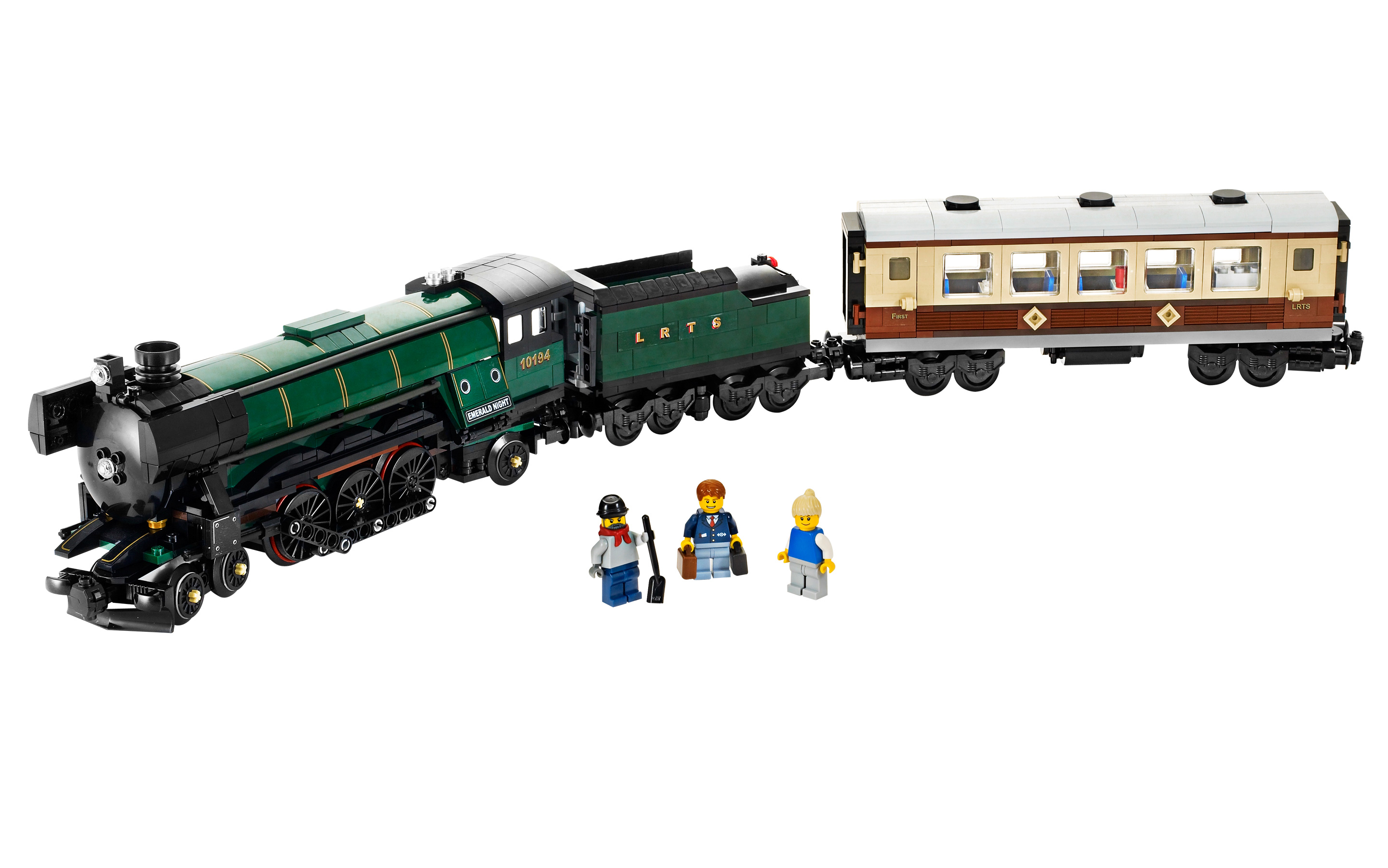 Emerald Night 10194 New Custom Built Train Caboose Built w/ New Lego Bricks 