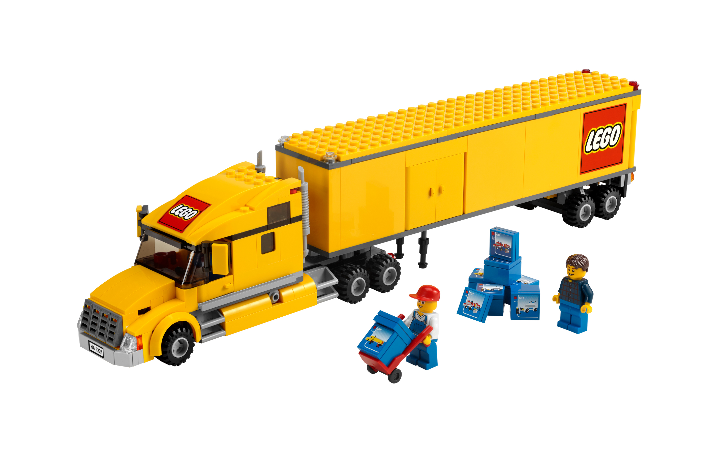 gebraucht mit Bauplan LEGO 3221 1 ohne Verpackung LKW Sattelzug 