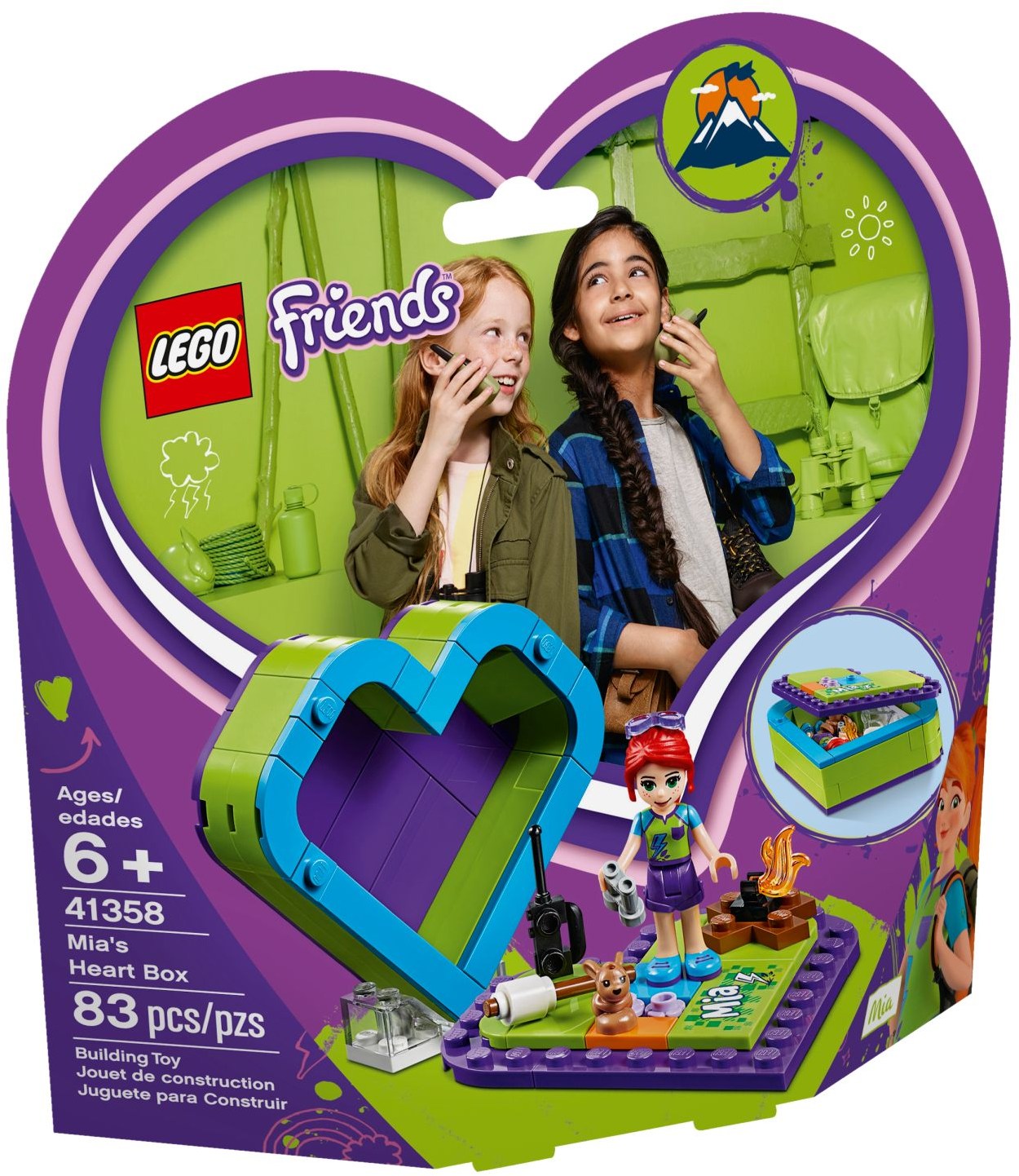 NEW Sealed LEGO 41358 FRIENDS Mia's Heart Box 83 Pcs 