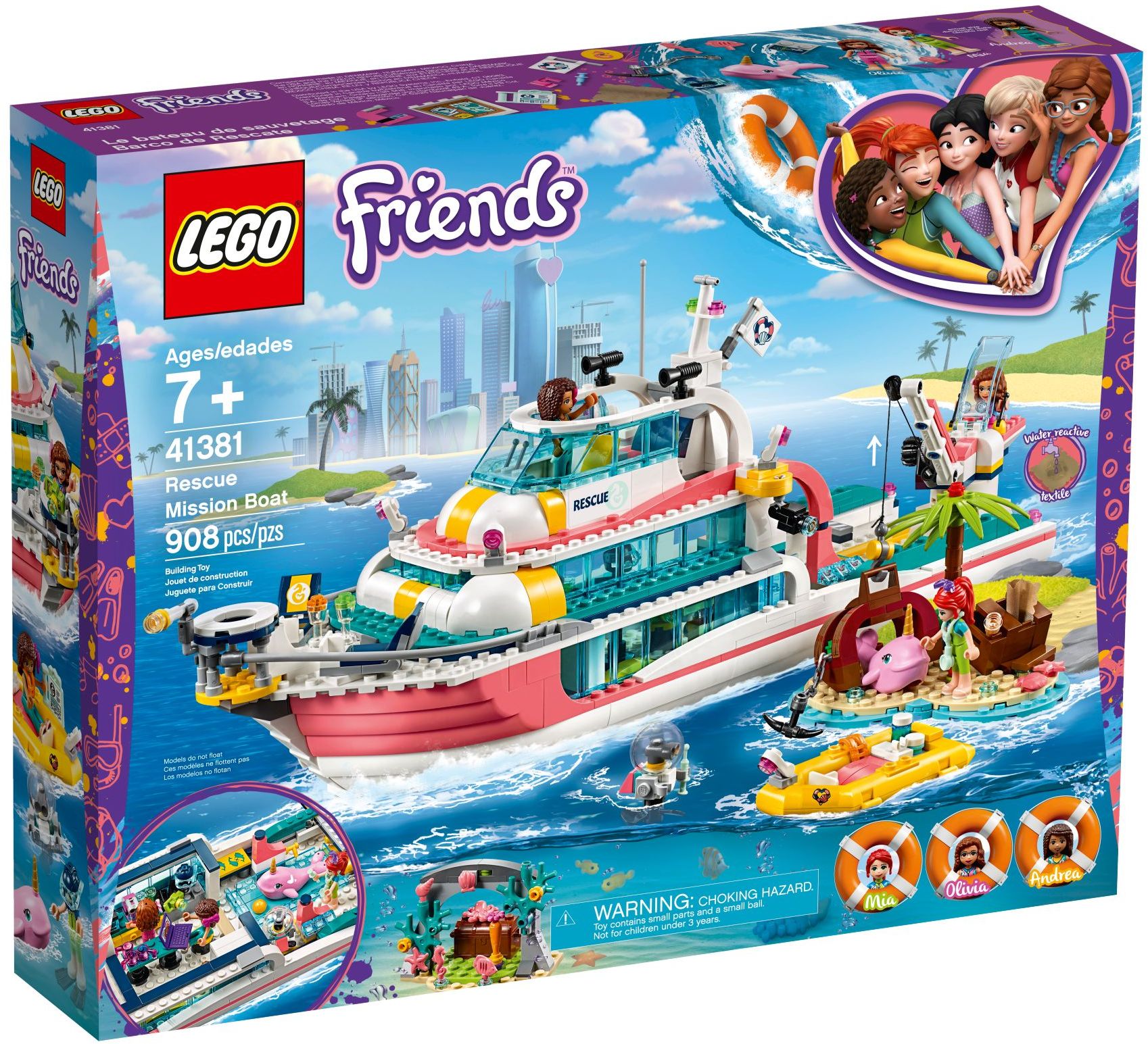 BRAND NEW AND SEALED LEGO 41381 FRIENDS RESCUE MISSION BOAT AND ISLAND 