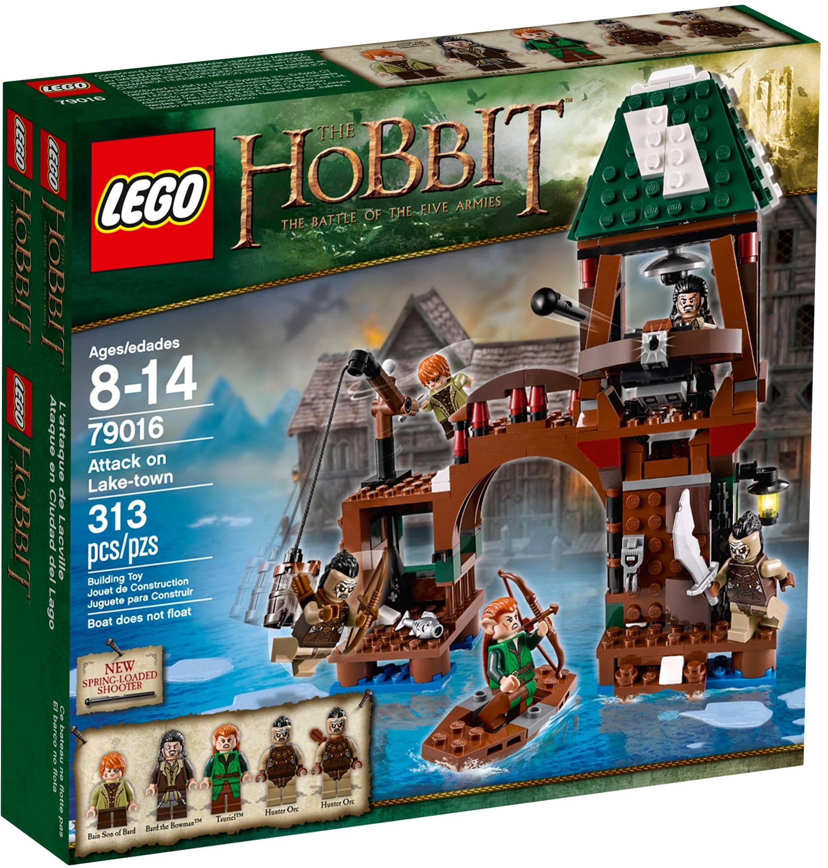 LEGO Der Herr der Ringe Hobbit 79016 Angriff auf Seestadt komplett mit BA 